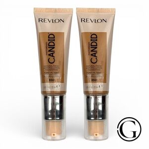 2 PACK Revlon PhotoReady Candid Foundation- 350 Natural Tan
